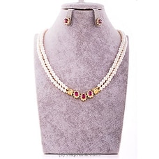 Stone N String Ruby Necklace and Earing Set Buy Stone N String Online for specialGifts
