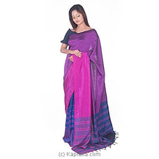 Pink,purple And Royal Blue Rayon Saree at Kapruka Online