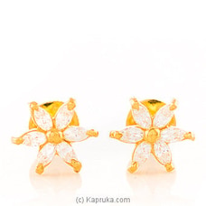 22kt Gold E`stud Set With Cubic Zirconia-E632/1  Online for specialGifts
