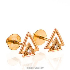 Swarnamahal C/Z 22kt Yellow Gold Studded Ear Stud With Swarovski Zirconia - ES0000906 Buy SWARNA MAHAL Online for specialGifts