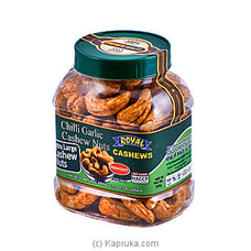 Royal Cashews Chili Garlic Cashew Bottle-250g - Snacks And Sweets at Kapruka Online