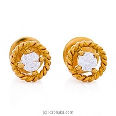 Vogue 22K Ear Stud Set With 2 Cz Rounds Buy Vogue Online for specialGifts