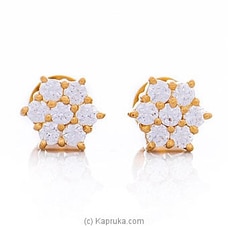 Vogue 22K Ear Stud Set With 14 Cz Rounds  By Vogue  Online for specialGifts
