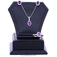 Amethyst Silver Necklace Set Buy Stone N String Online for specialGifts