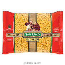 San Remo Pasta ( MACARONI No. 38 )- 500g - Pasta And Noodles at Kapruka Online