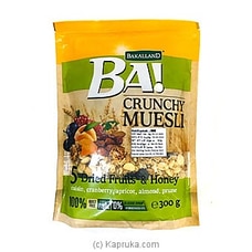 BA! Crunchy Muesli 5 Dried Fruits & Honey (300g)  By Bakalland  Online for specialGifts