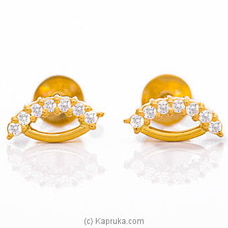 Vogue 22K Gold Ear Stud Set With 14 (c/z) Rounds Buy Vogue Online for specialGifts