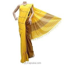 Yellow Cotton Handloom Saree C1279 Buy Cotton Weavers Online for specialGifts