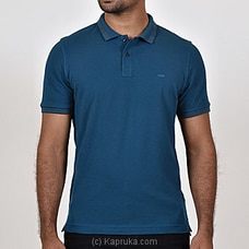 Moose Men`s Slim Fit T-shirt-M500-Demark Blue at Kapruka Online