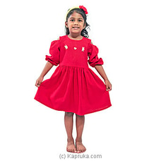 Linen dressLD004 - Red Buy Lishe Online for specialGifts
