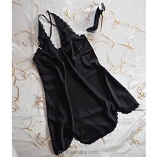 Black lace satin Nightdress TH-BK-05 Buy THEA CLOTHING Online for specialGifts