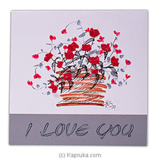 Hand Painted I Love You Card  Online for specialGifts