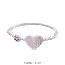 White Cubic Zirconia Heart Ring Sr496 Buy Stone N String Online for specialGifts