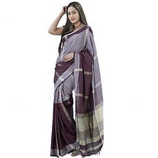 Dark Brown Mixed Rayon mixed Cotton Saree-S2005 Buy COTTON WEAVERS HANDLOOM SRI LANKA Online for specialGifts