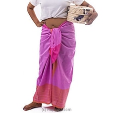 Handloom Ladies Sarong  Pink And Purple/Lungie- SRG/LAD/BOR/B01 Buy Clothing and Fashion Online for specialGifts