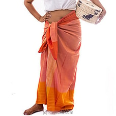 Handloom Ladies Sarong  Dark Pink And Orange/Lungie-SRG/LAD/BOR/B03 Buy Clothing and Fashion Online for specialGifts