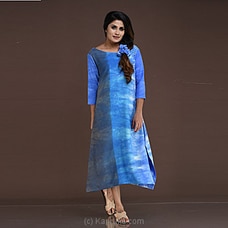 Linen Tie - Dye Three-Quarter Dress By Innovation Revamped at Kapruka Online for specialGifts