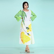 Rayon Batik Dress With Puffed Sleeves Buy Innovation Revamped Online for specialGifts