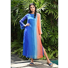 Chiffon - Linen Mixed Double Layer Dress at Kapruka Online
