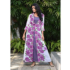 Linen Dress With Chiffon Overcoat at Kapruka Online