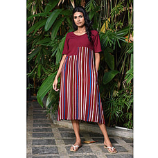 Rayon Plain - Stripes Dress at Kapruka Online