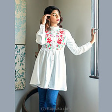 Ariana Embroidery Long Sleeve Shirt Dress-KC0017 By Kheila Clothing at Kapruka Online for specialGifts