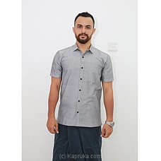 Cotton Weavers Men`s Handloom shirt gray HS0113 Buy COTTON WEAVERS HANDLOOM SRI LANKA Online for specialGifts