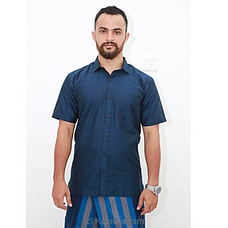 Cotton Weavers Men`s Handloom Shirt Blue- HS0121  By COTTON WEAVERS HANDLOOM SRI LANKA  Online for specialGifts