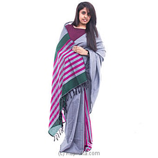 Pink Striped Saree  By Islandlux  Online for specialGifts