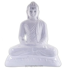 `Dhyan Mudra` Buddha Statue- White (13inch) Buy ornaments Online for specialGifts