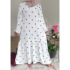 White Maxi With Green Embroidery -ZM175012 at Kapruka Online