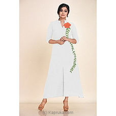 Linen Long Dress with Rose Embroidery Buy Innovation Revamped Online for specialGifts