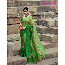 Saree Fabric Kota Silk Brasso Dark Green Mixed Saree Buy AMARE Online for specialGifts