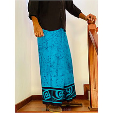 Light Blue And Black Mixed Batik Sarong  Online for specialGifts