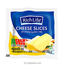 Rich Life Cheese Slices -200g (20g X10 Slices ) By Richlife at Kapruka Online for specialGifts