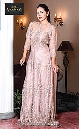 Rose Gold ,beads,lace.sequins, Long Evening Prom maxi Dress.ZM1014 Buy ZAMORAH Online for specialGifts