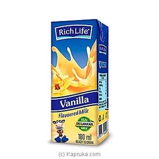 Rich Life Vanilla Flavoured Milk -180 Ml By Richlife at Kapruka Online for specialGifts
