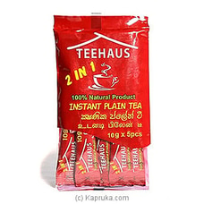 Teehaus 100% Pure Ceylon Instant Plain Tea -10g X 5 Sachets - Beverages at Kapruka Online