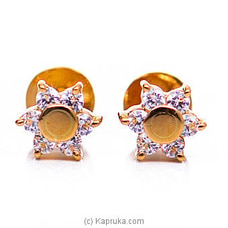 Vogue 22K Gold Ear Stud Set With 12 (c/z) Rounds Buy Vogue Online for specialGifts
