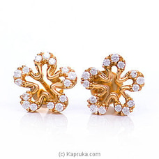Vogue 22K Gold Ear Stud Set With 30(c/z) Rounds Buy Vogue Online for specialGifts