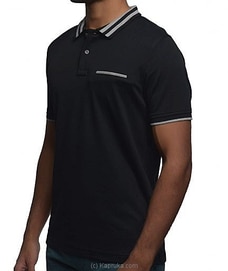 Men`s Slim Fit Classic Sport Polo T-shirt Black at Kapruka Online