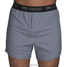 Men`s Boxer Short  Blue and White Check  By  MOOSE  Online for specialGifts