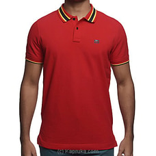 Men`s Slim Fit Urban Polo T-shirt Red at Kapruka Online
