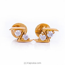 Vogue 22K Gold Ear Stud Set With 4 (c/z) Rounds Buy Vogue Online for specialGifts