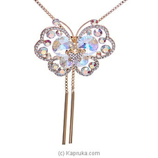Buterfly Gold Necklace for Women Embellished with Crystals from Swarovski Elemants Buy Swarovski Online for specialGifts
