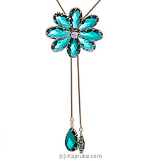 Green flowery Necklace for Women Embellished with Crystals - Swarovski Elements Buy Swarovski Online for specialGifts