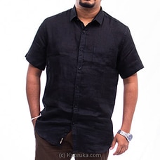 Black Collar Linen S/S Shirt Buy FASHION HUB Online for specialGifts