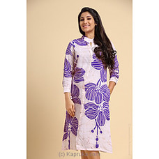 Rayon Batik Short Dress with Orchids Purple  By Innovation Revamped  Online for specialGifts