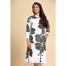 Rayon Batik Short Dress with Orchids Black Buy Innovation Revamped Online for specialGifts