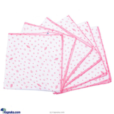 Printed Double Layer Nappy 12 Pcs Cotton Diaper Cloth -New Born Cotton Cloth Nappies - Baby Girl Pink Printed Cotton Nappy at Kapruka Online